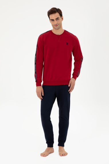 ست پیژامه یقه گرد بورگاندی  استاندارد فیت  مردانه یو اس پولو | US POLO ASSN