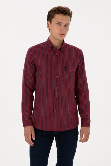 پیراهن  بورگاندی  رگولار  مردانه یو اس پولو | US POLO ASSN
