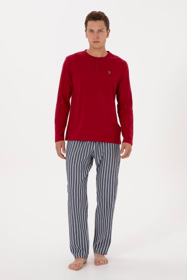 ست پیژامه  بورگاندی  استاندارد فیت  مردانه یو اس پولو | US POLO ASSN