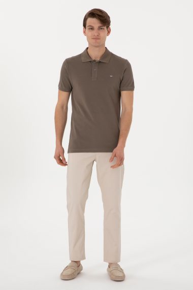 شلوار کانواس  خاکستری  اندامی  مردانه یو اس پولو | US POLO ASSN