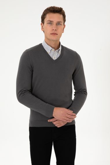 بافت بیسیک  خاکستری  اندامی  مردانه یو اس پولو | US POLO ASSN