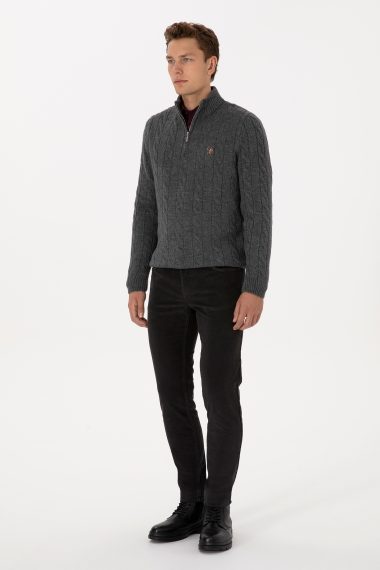 شلوار چینو / کانواس  خاکستری  اندامی  مردانه یو اس پولو | US POLO ASSN