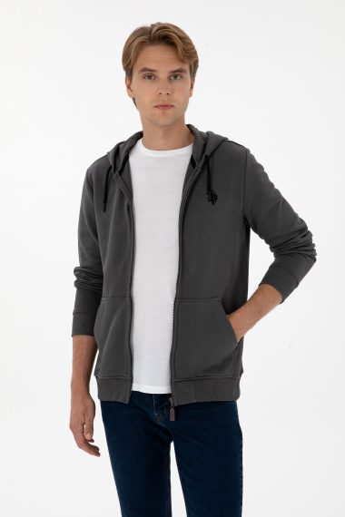ژاکت  خاکستری  رگولار  مردانه یو اس پولو | US POLO ASSN
