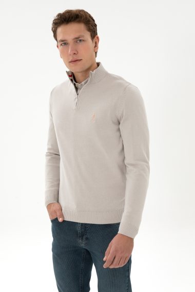 بافت  خاکستری  اندامی  مردانه یو اس پولو | US POLO ASSN