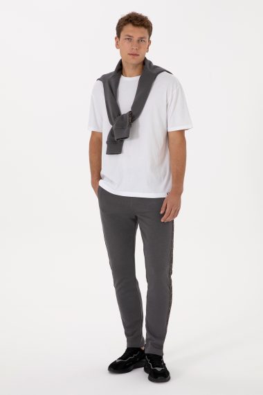 شلوار ورزشی  خاکستری  رگولار  مردانه یو اس پولو | US POLO ASSN