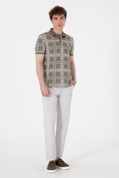 شلوار چینو / کانواس  خاکستری روشن  رگولار  مردانه یو اس پولو | US POLO ASSN