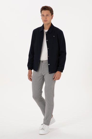 شلوار چینو / کانواس اسلیم فیت  خاکستری روشن  اندامی  مردانه یو اس پولو | US POLO ASSN