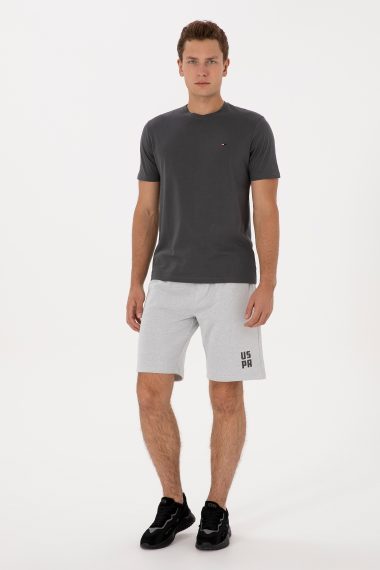 شلوارک  خاکستری ملانژ  ریلکس  مردانه یو اس پولو | US POLO ASSN