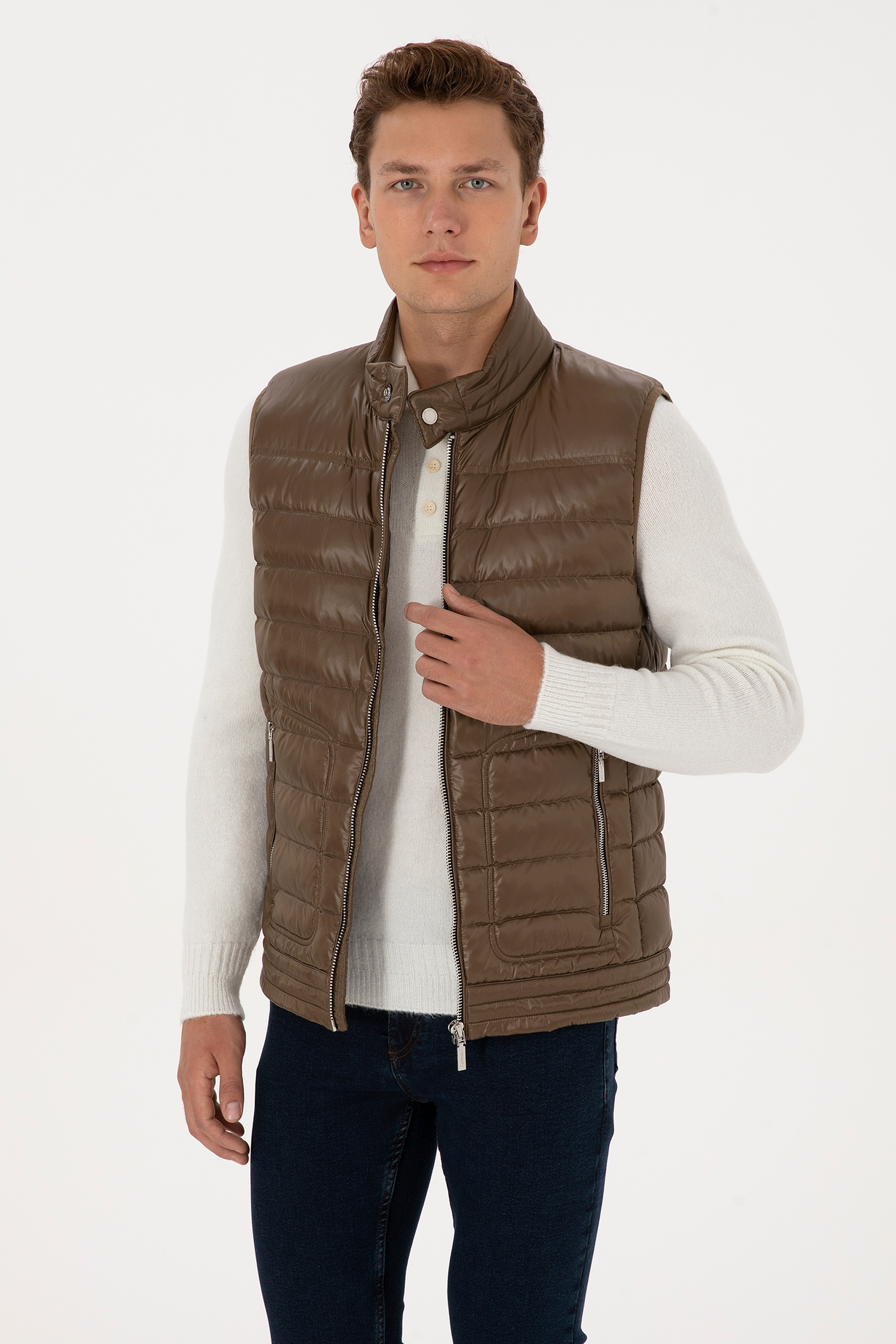 جلیقه خاکی BASIC مردانه یو اس پولو | US POLO ASSN