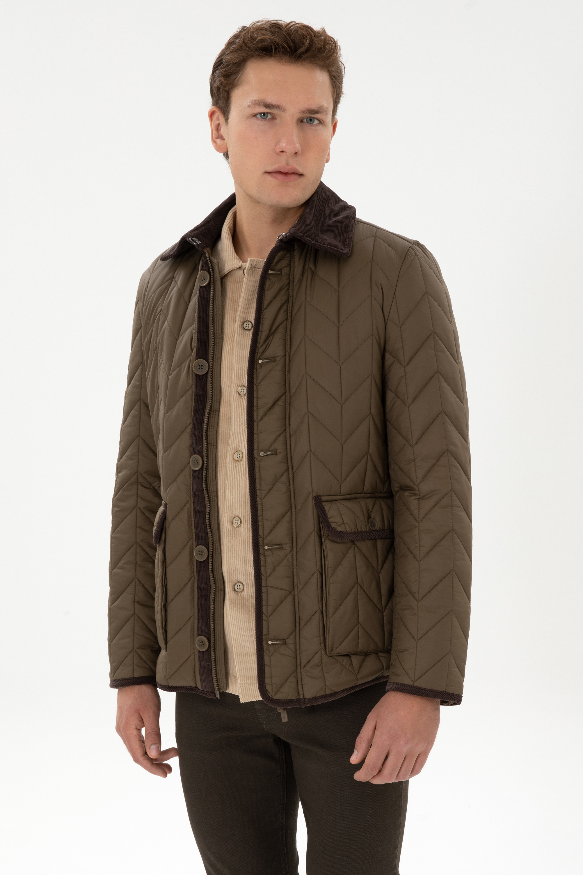 کاپشن خاکی BASIC مردانه یو اس پولو | US POLO ASSN
