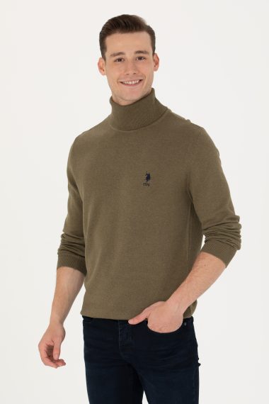 بافت بیسیک  خاکی ملانژ  اندامی  مردانه یو اس پولو | US POLO ASSN