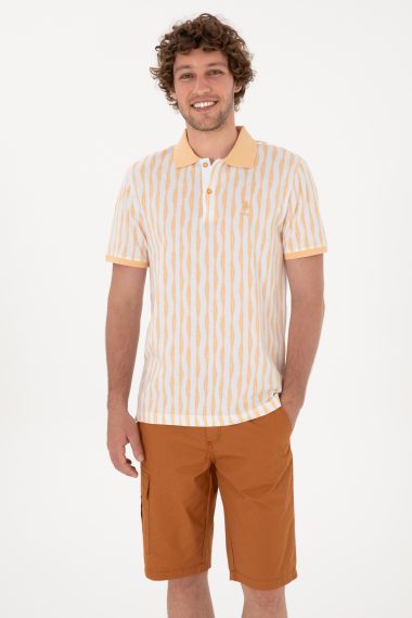 پولوشرت رگولار فیت یقه پولو زرد  رگولار  مردانه یو اس پولو | US POLO ASSN