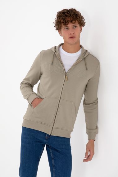 ژاکت  خاکی روشن  رگولار  مردانه یو اس پولو | US POLO ASSN