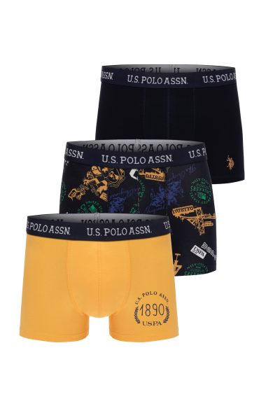 ست باکسر  زرد  استاندارد فیت  مردانه یو اس پولو | US POLO ASSN