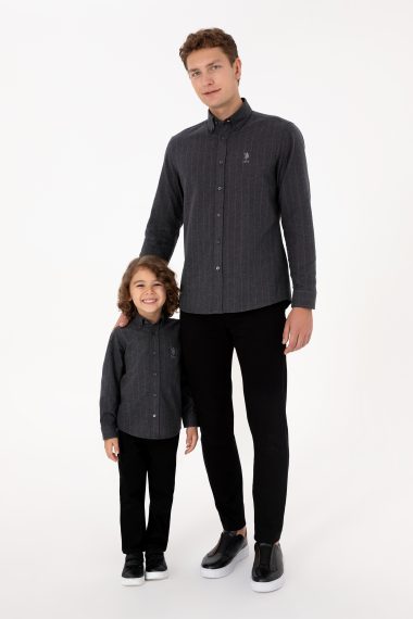 پیراهن  زغالی  رگولار  مردانه یو اس پولو | US POLO ASSN