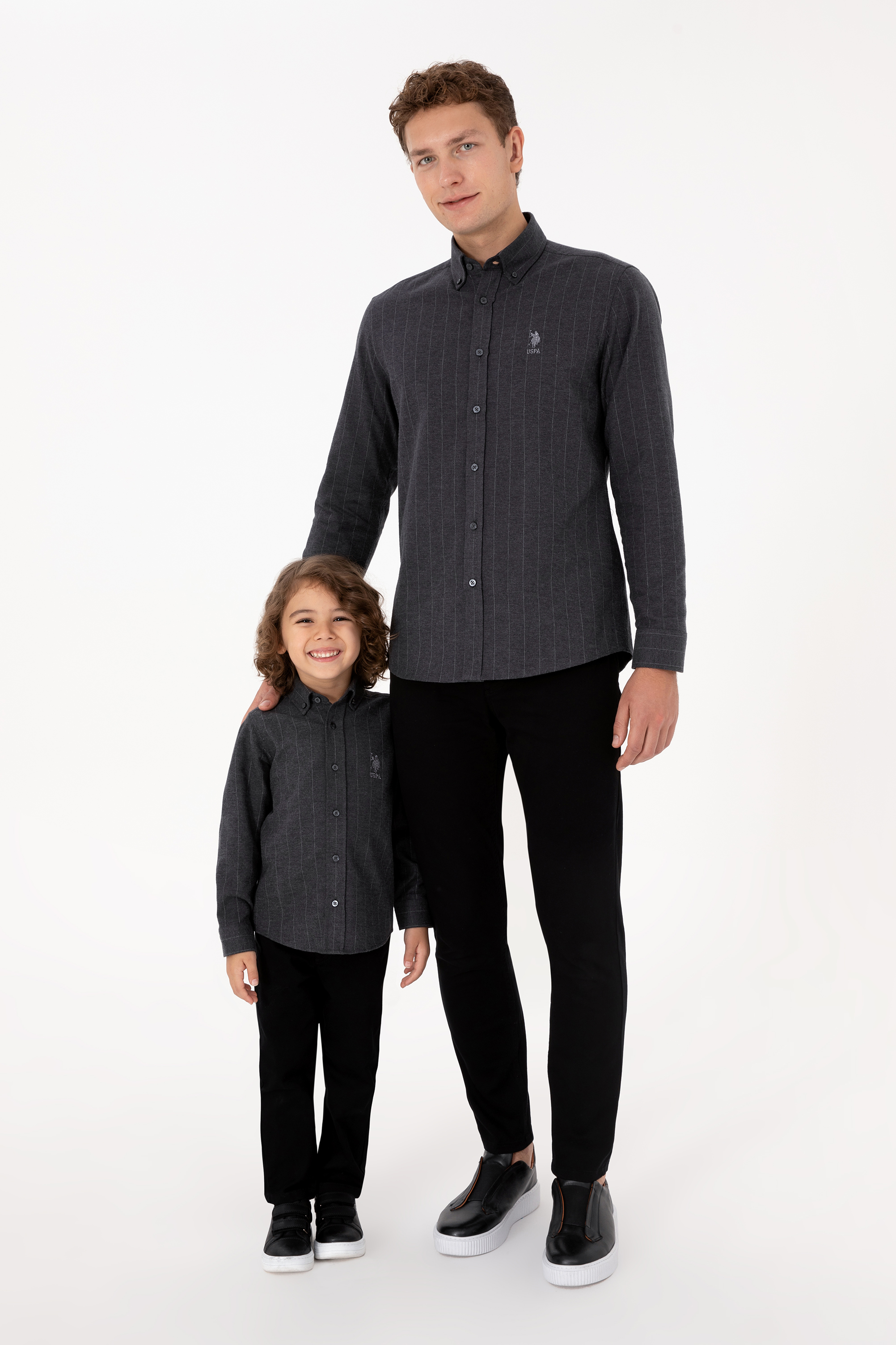 پیراهن زغالی رگولار مردانه یو اس پولو | US POLO ASSN