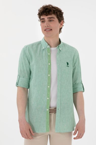 پیراهن  سبز  رگولار  مردانه یو اس پولو | US POLO ASSN