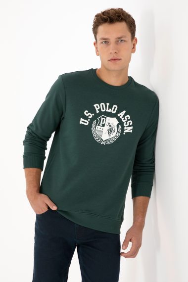 سویشرت  سبز تیره  رگولار  مردانه یو اس پولو | US POLO ASSN