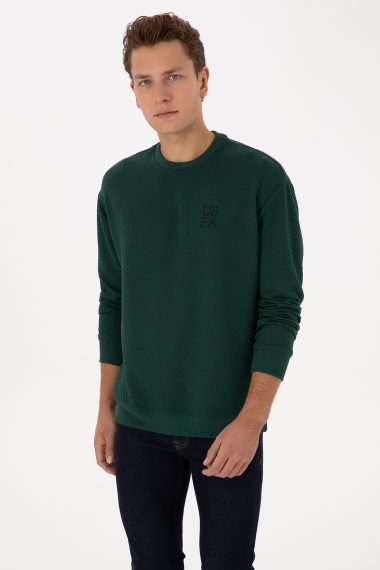 سویشرت  سبز تیره  Oversize  مردانه یو اس پولو | US POLO ASSN