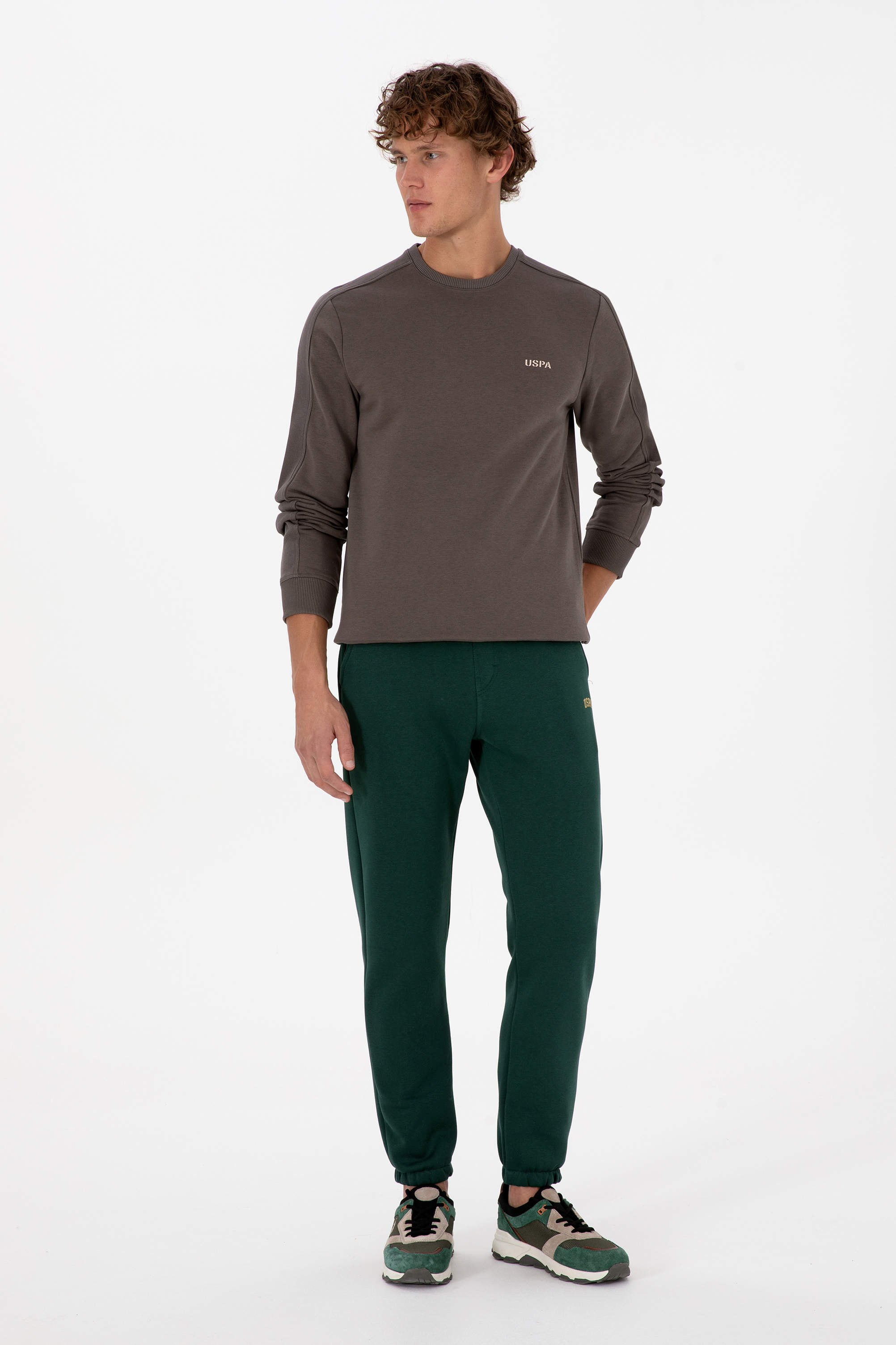 شلوار ورزشی سبز تیره رگولار مردانه یو اس پولو | US POLO ASSN