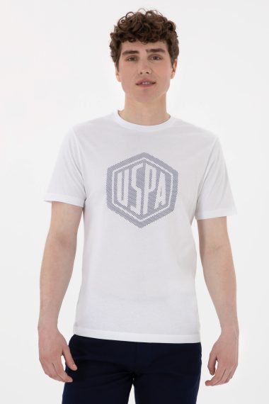 تی شرت یقه گرد رگولار فیت یقه گرد سفید  رگولار  مردانه یو اس پولو | US POLO ASSN