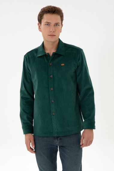 پیراهن  سبز تیره  ریلکس  مردانه یو اس پولو | US POLO ASSN