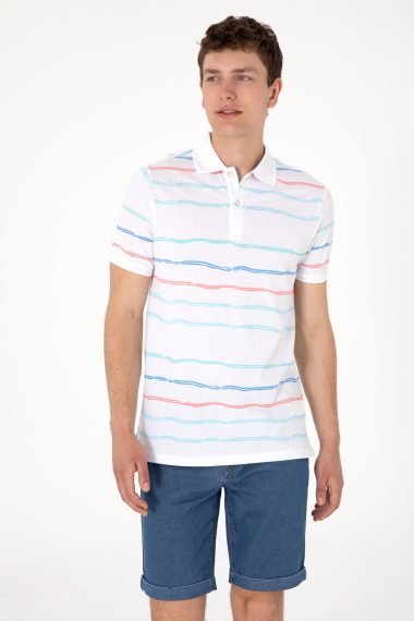 پولوشرت رگولار فیت  سفید  رگولار  مردانه یو اس پولو | US POLO ASSN
