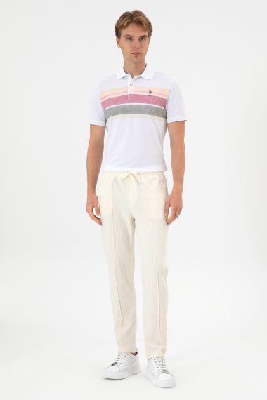 شلوار ورزشی  سفید  رگولار  مردانه یو اس پولو | US POLO ASSN