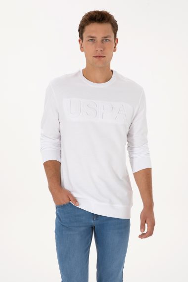 سویشرت بیسیک  سفید  رگولار  مردانه یو اس پولو | US POLO ASSN