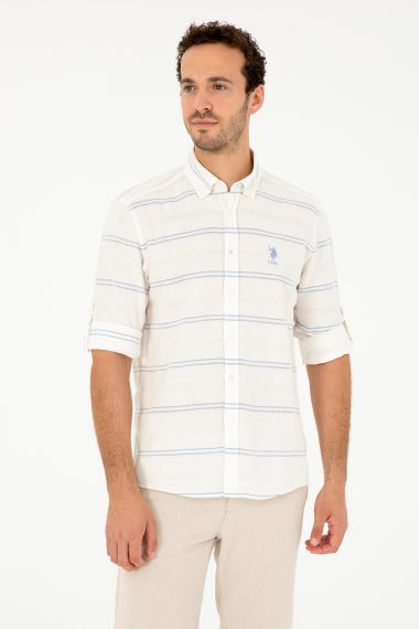 پیراهن  سورمه ای روشن  رگولار  مردانه یو اس پولو | US POLO ASSN
