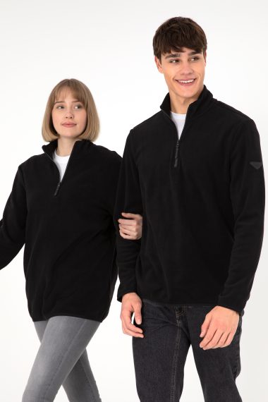 سویشرت پلار یقه ایستاده سیاه  رگولار  مردانه یو اس پولو | US POLO ASSN