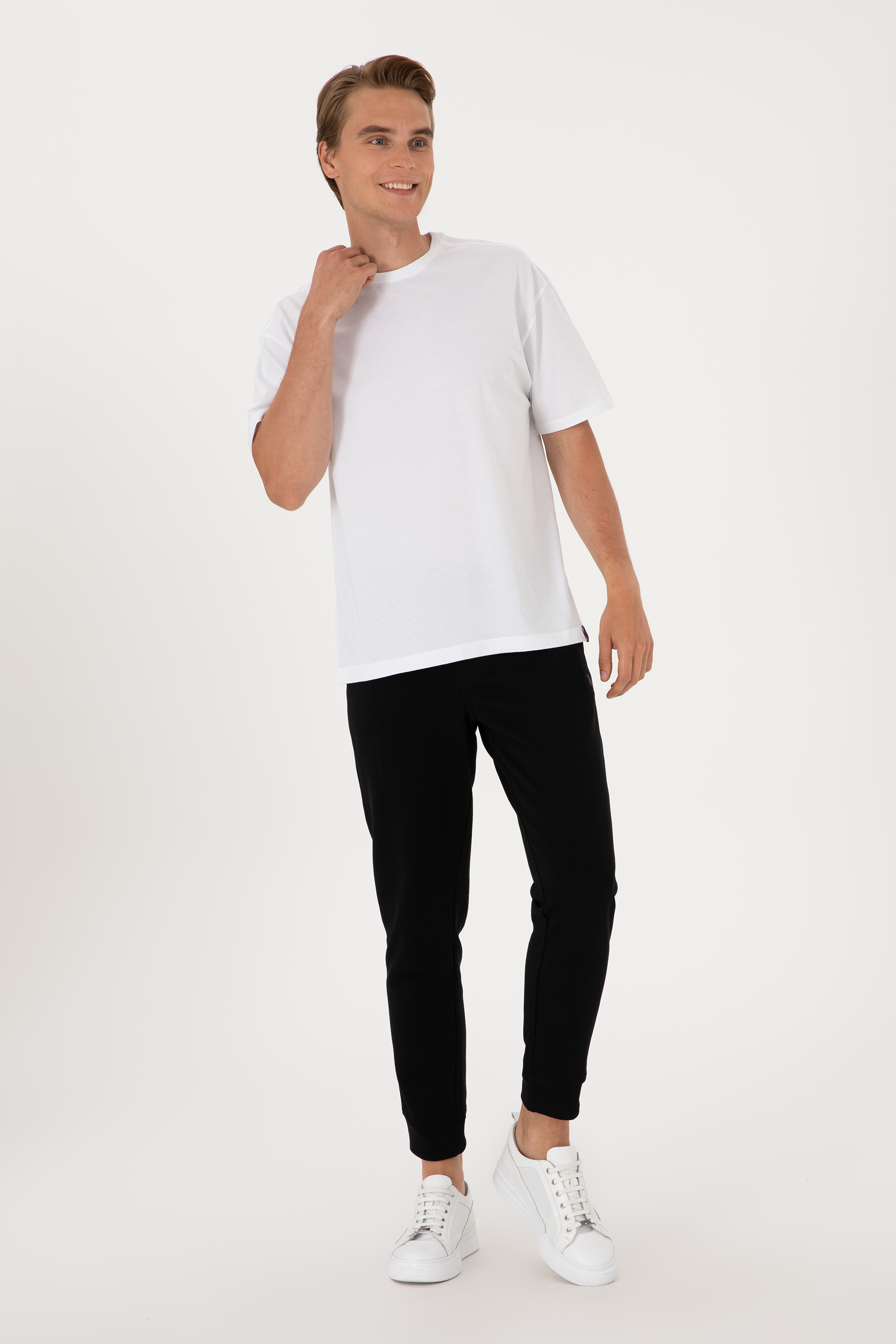 شلوار ورزشی سیاه رگولار مردانه یو اس پولو | US POLO ASSN