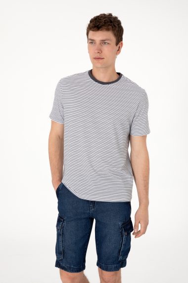 تی شرت یقه گرد رگولار فیت یقه گرد سیاه  رگولار  مردانه یو اس پولو | US POLO ASSN