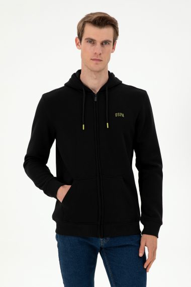 ژاکت هودی سیاه  رگولار آستین بلند مردانه یو اس پولو | US POLO ASSN