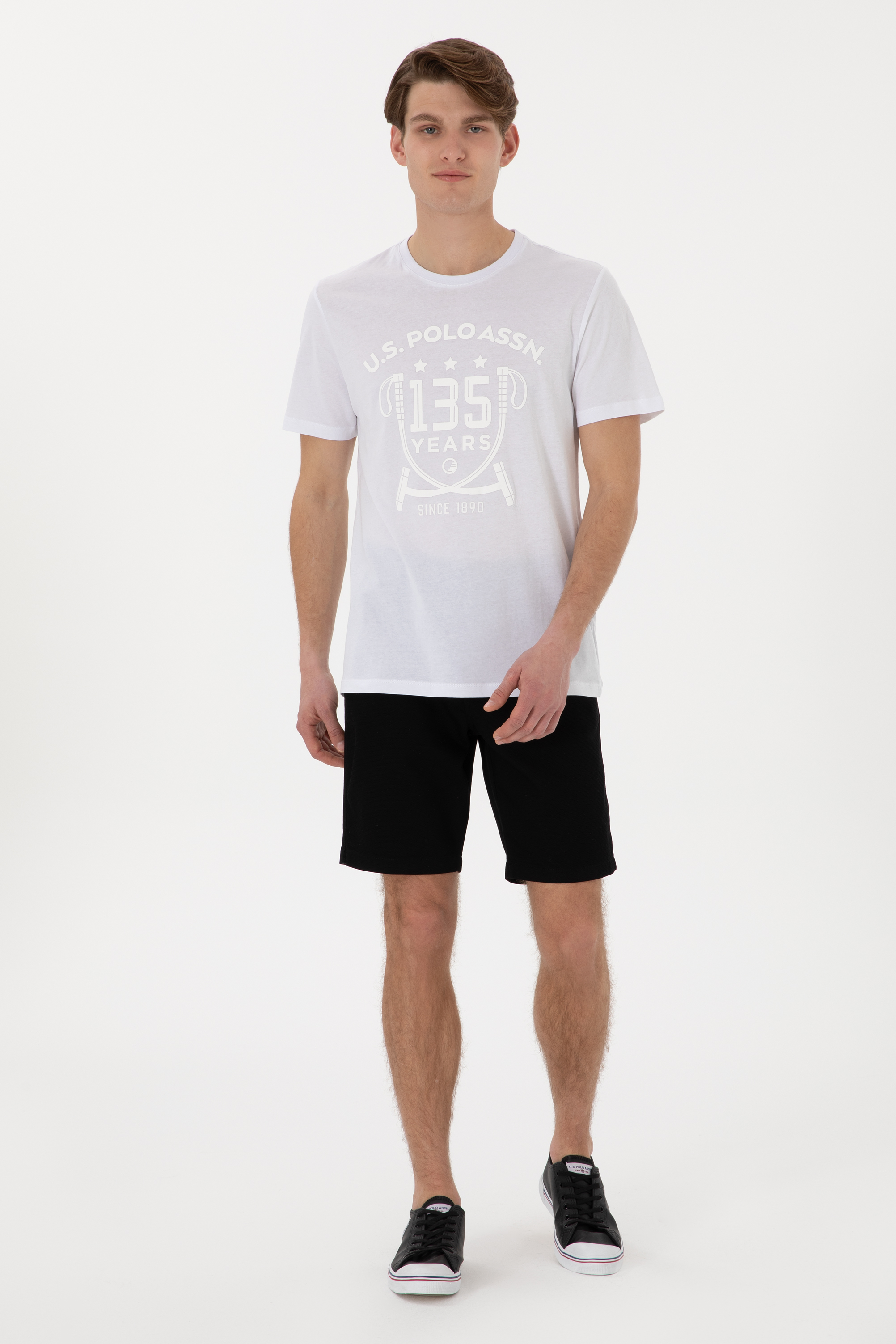 شلوارک سیاه رگولار مردانه یو اس پولو | US POLO ASSN