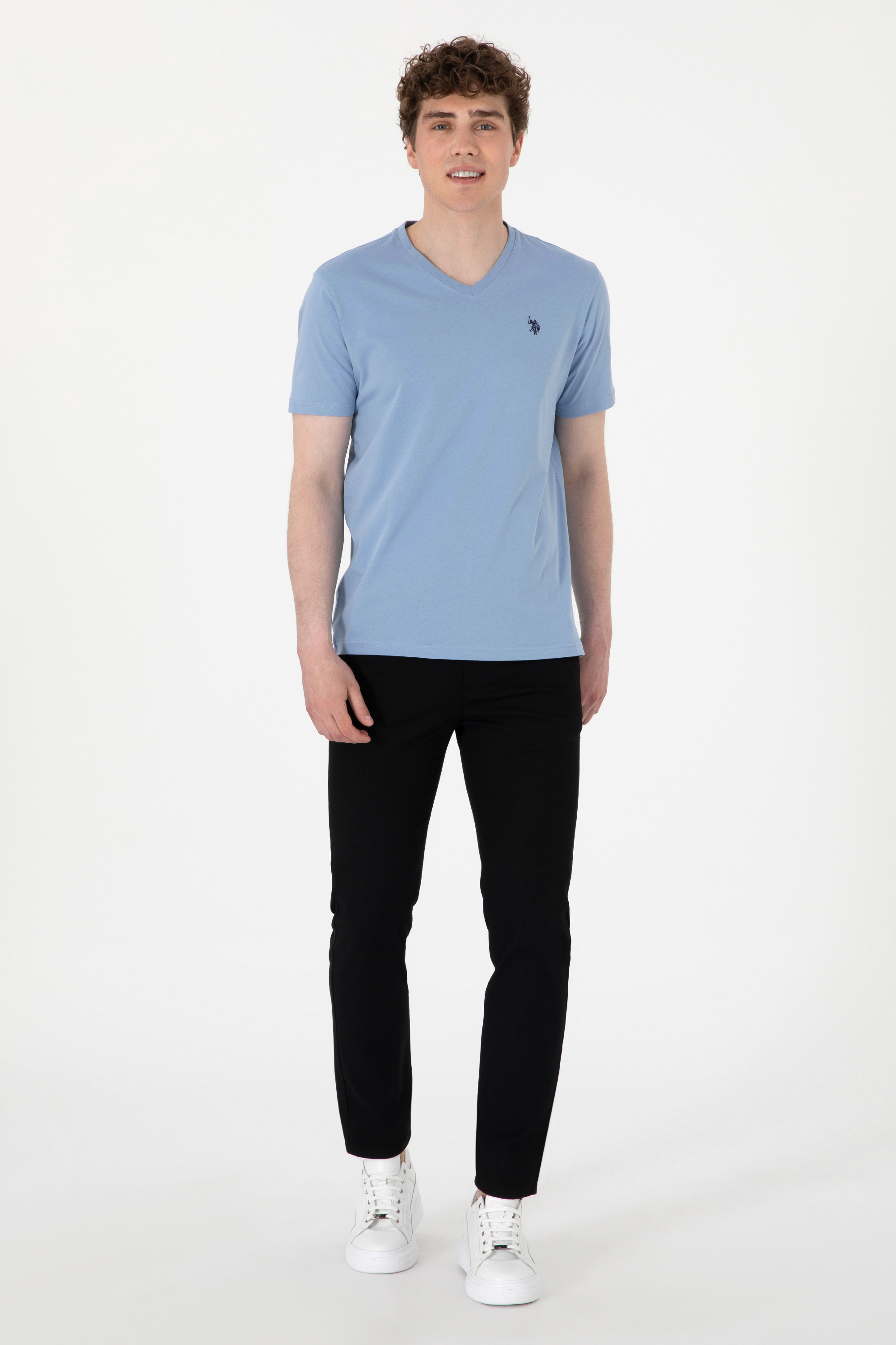 شلوار کانواس سیاه اندامی مردانه یو اس پولو | US POLO ASSN