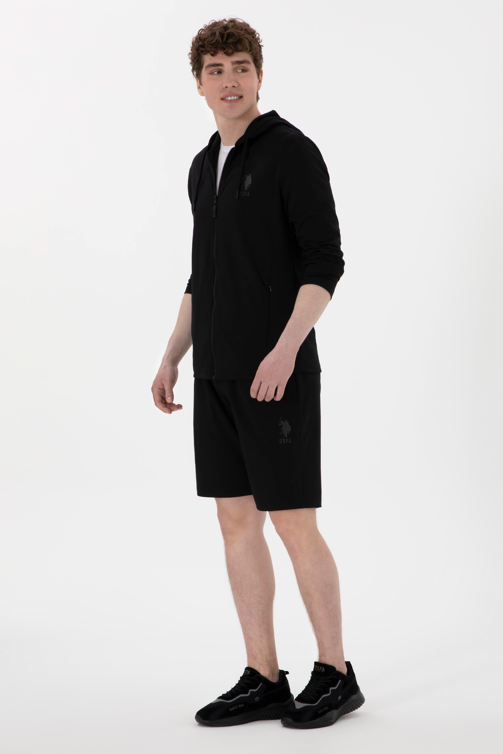 شلوارک سیاه رگولار مردانه یو اس پولو | US POLO ASSN