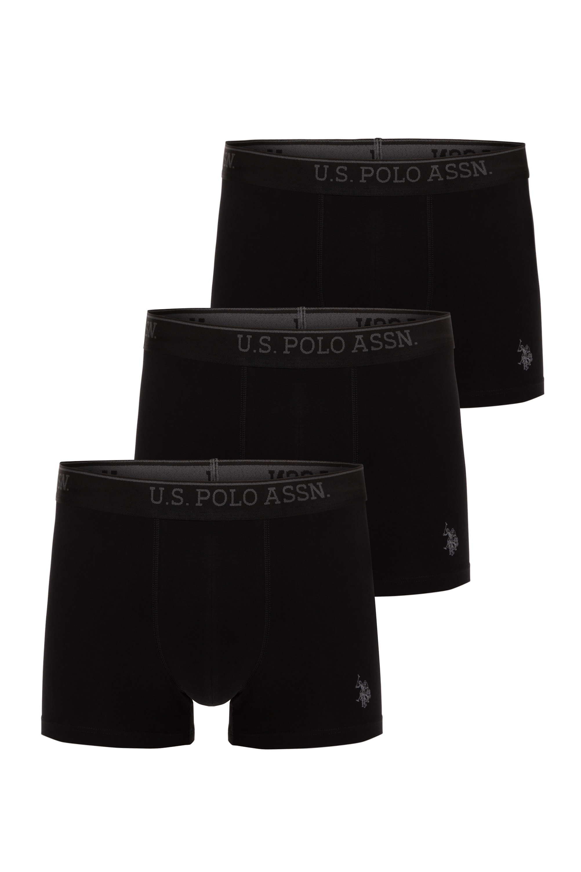 ست باکسر سیاه استاندارد فیت مردانه یو اس پولو | US POLO ASSN