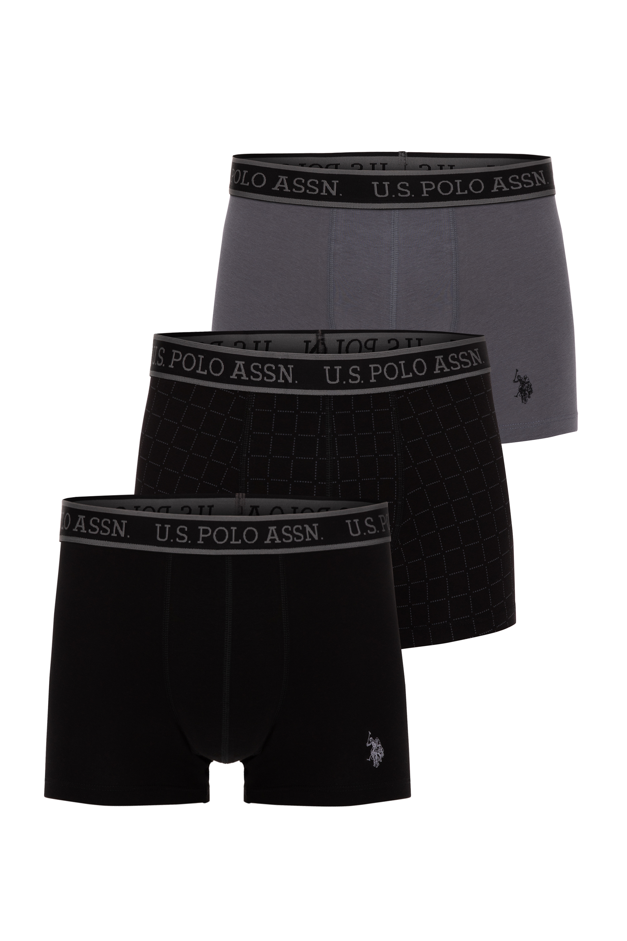 ست باکسر سیاه استاندارد فیت مردانه یو اس پولو | US POLO ASSN