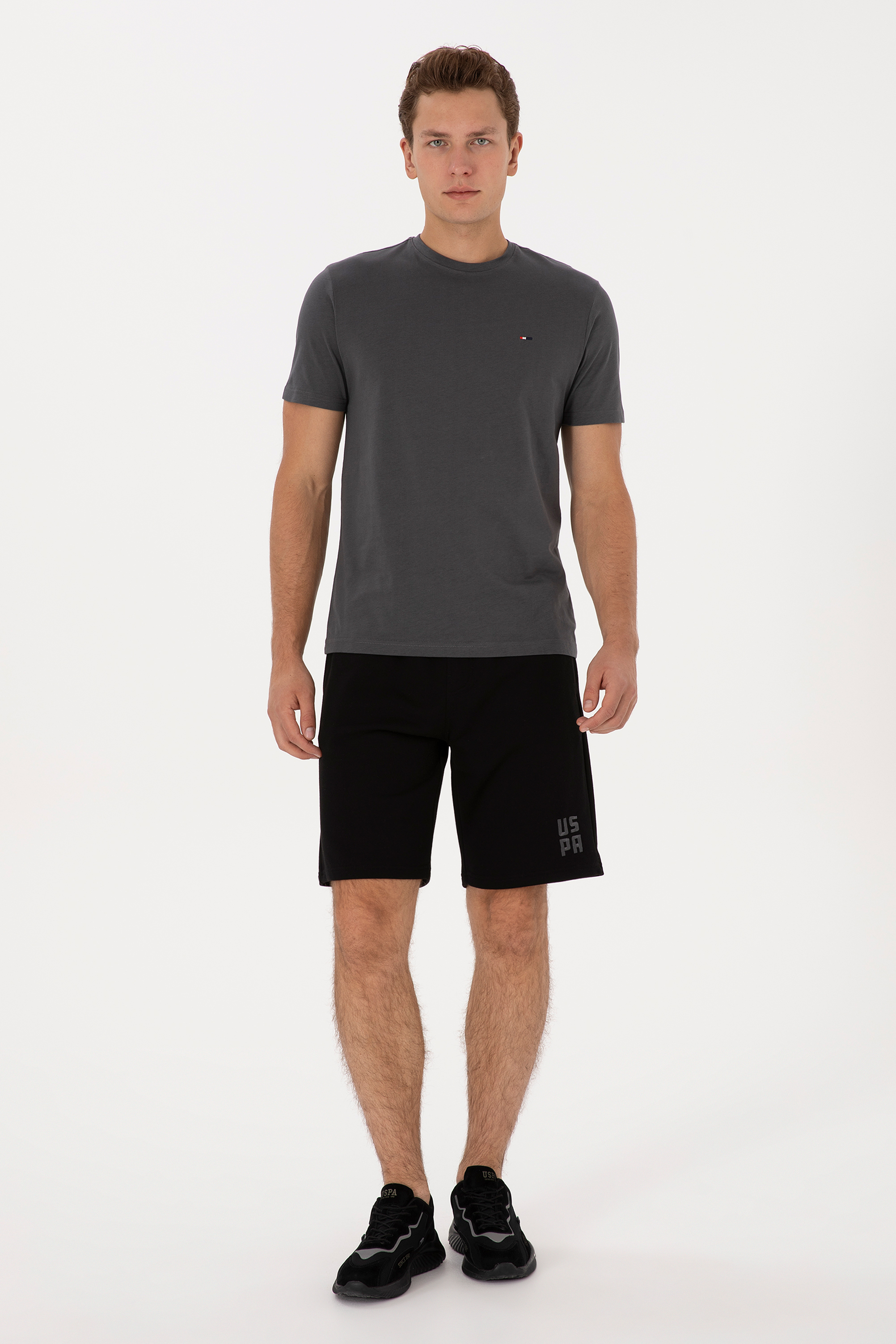 شلوارک سیاه ریلکس مردانه یو اس پولو | US POLO ASSN
