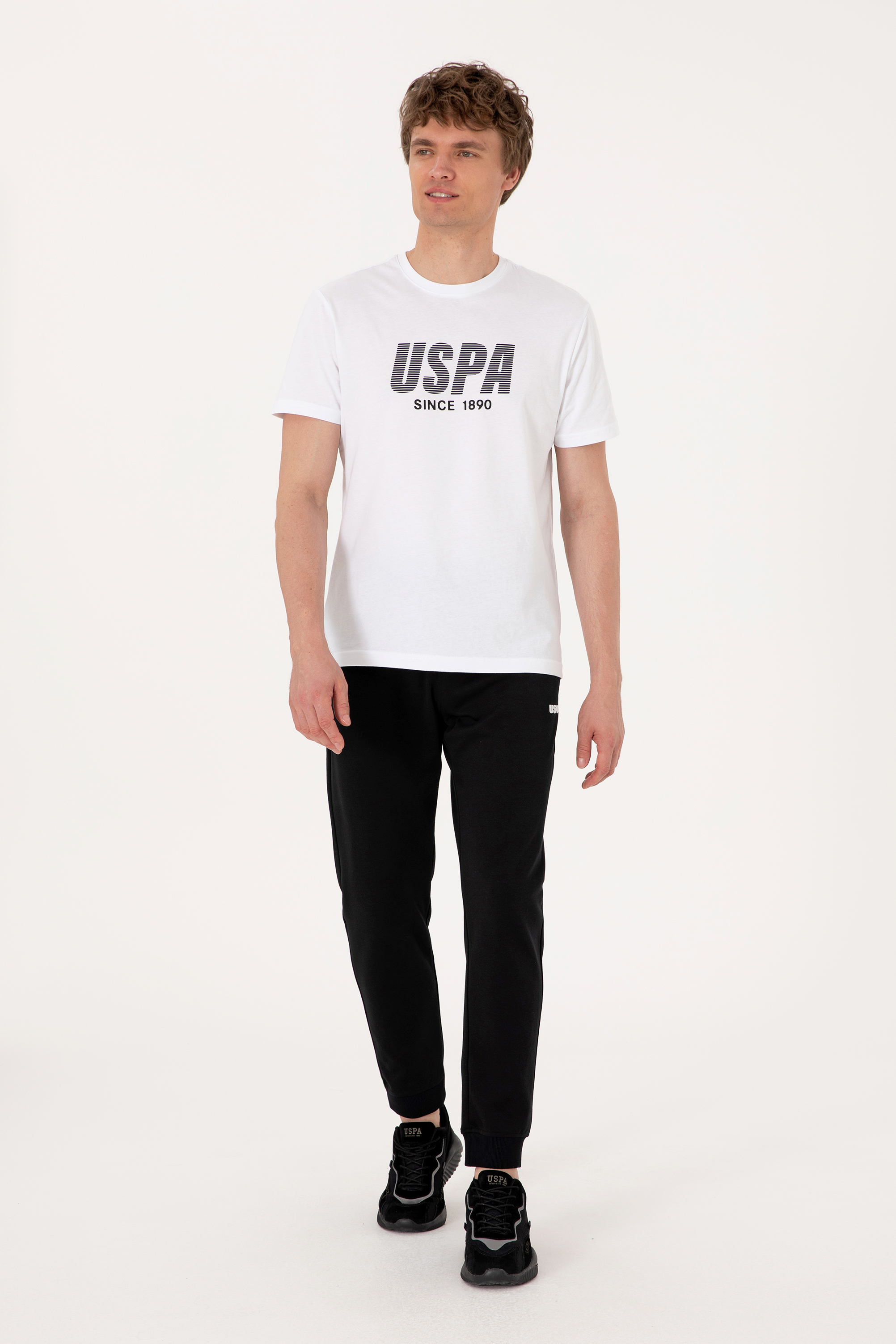 شلوار ورزشی سیاه رگولار مردانه یو اس پولو | US POLO ASSN