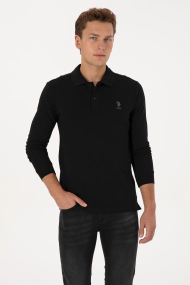 سویشرت بیسیک  سیاه  اندامی  مردانه یو اس پولو | US POLO ASSN