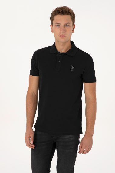 تی شرت بیسیک  سیاه  اندامی  مردانه یو اس پولو | US POLO ASSN