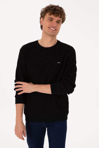 سویشرت  سیاه  رگولار  مردانه یو اس پولو | US POLO ASSN