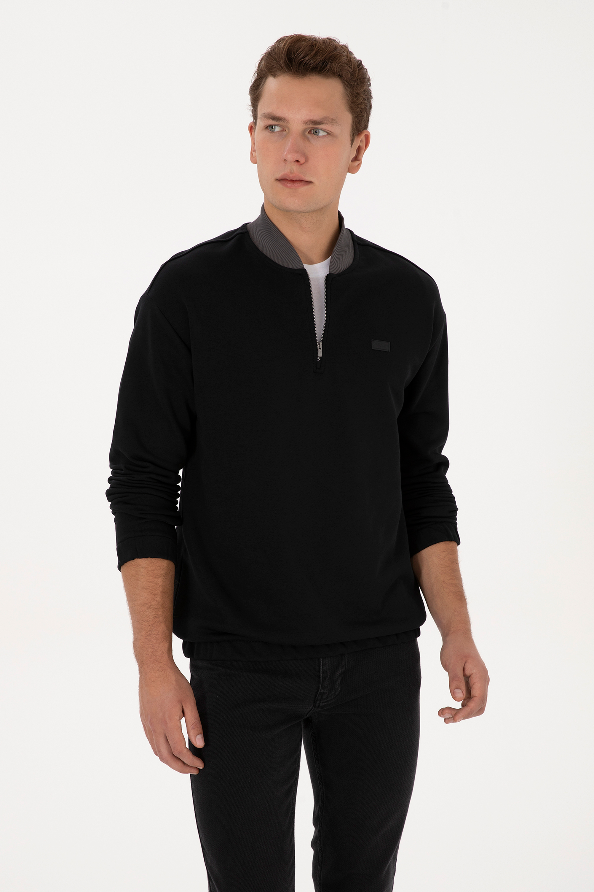 سویشرت سیاه ریلکس مردانه یو اس پولو | US POLO ASSN