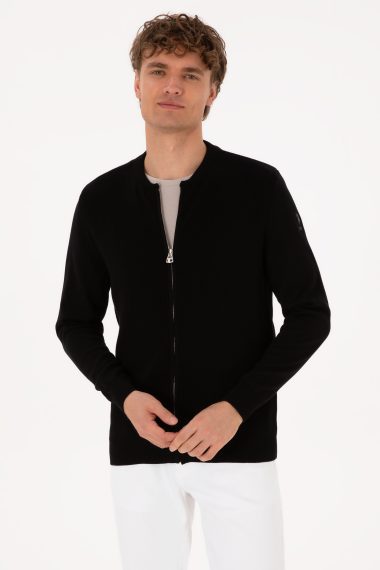 ژاکت تریکو بیسیک  سیاه  رگولار  مردانه یو اس پولو | US POLO ASSN