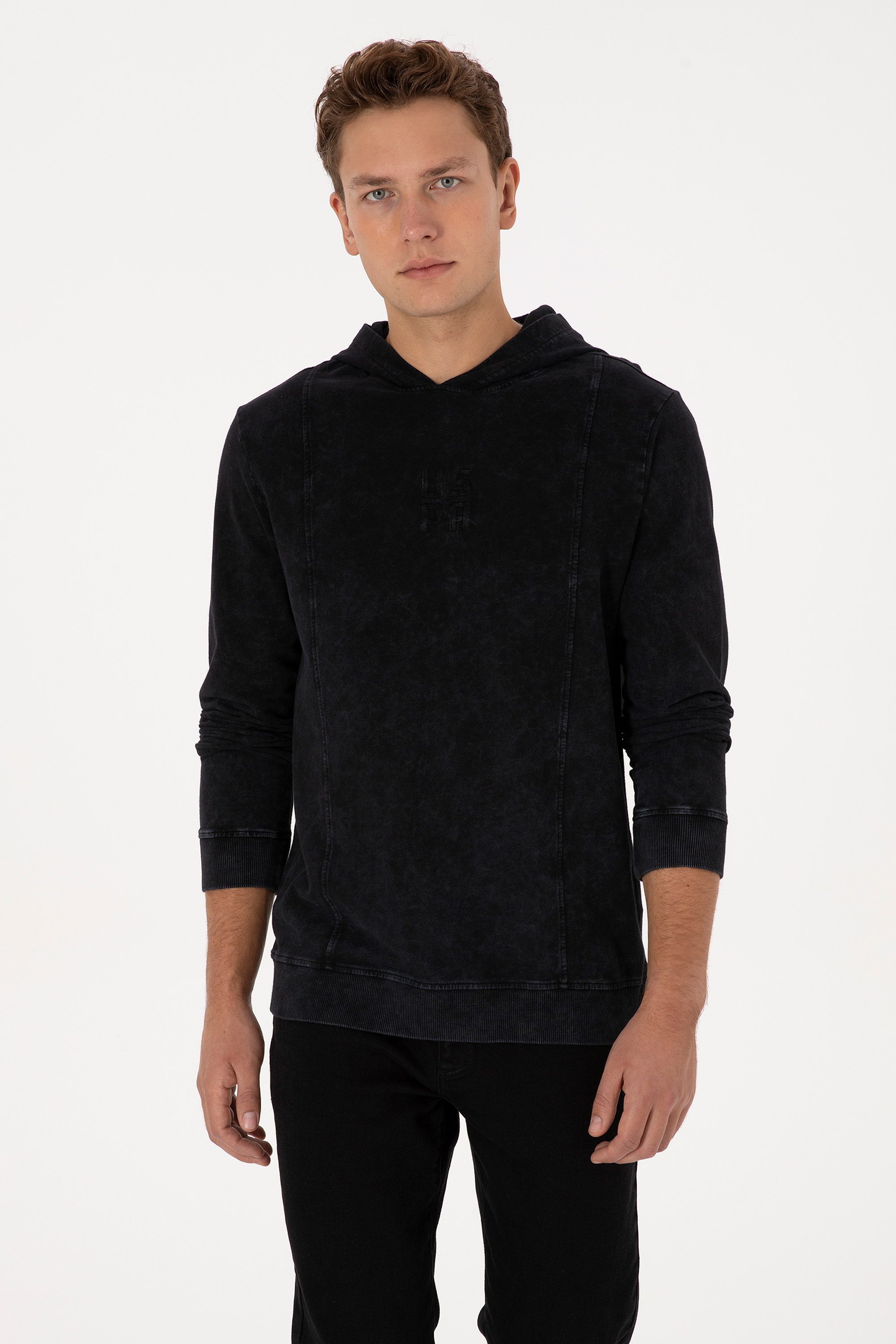 سویشرت سیاه رگولار مردانه یو اس پولو | US POLO ASSN