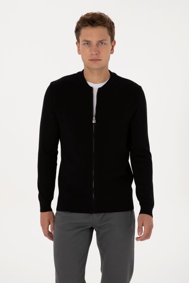 ژاکت تریکو بیسیک  سیاه  اندامی  مردانه یو اس پولو | US POLO ASSN