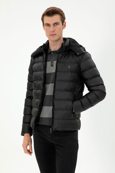 جکت چرم  سیاه  استاندارد فیت  مردانه یو اس پولو | US POLO ASSN
