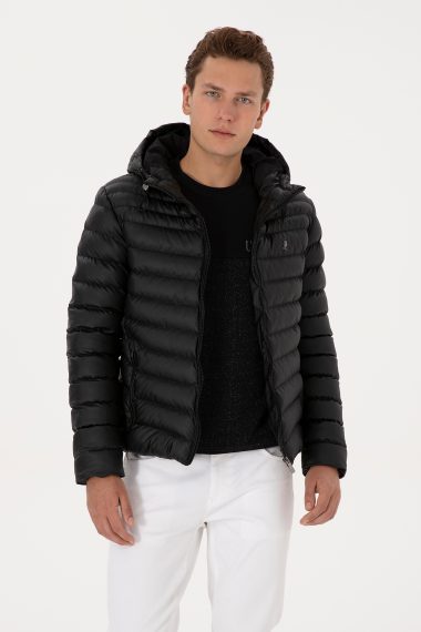 جکت چرم  سیاه  استاندارد فیت  مردانه یو اس پولو | US POLO ASSN